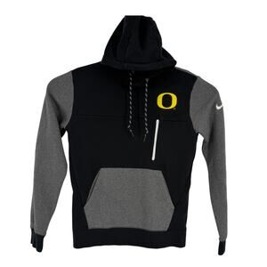 NIKE Oregon Ducks On Field Black / Gray Hoodie Sweatshirt Men's Medium
